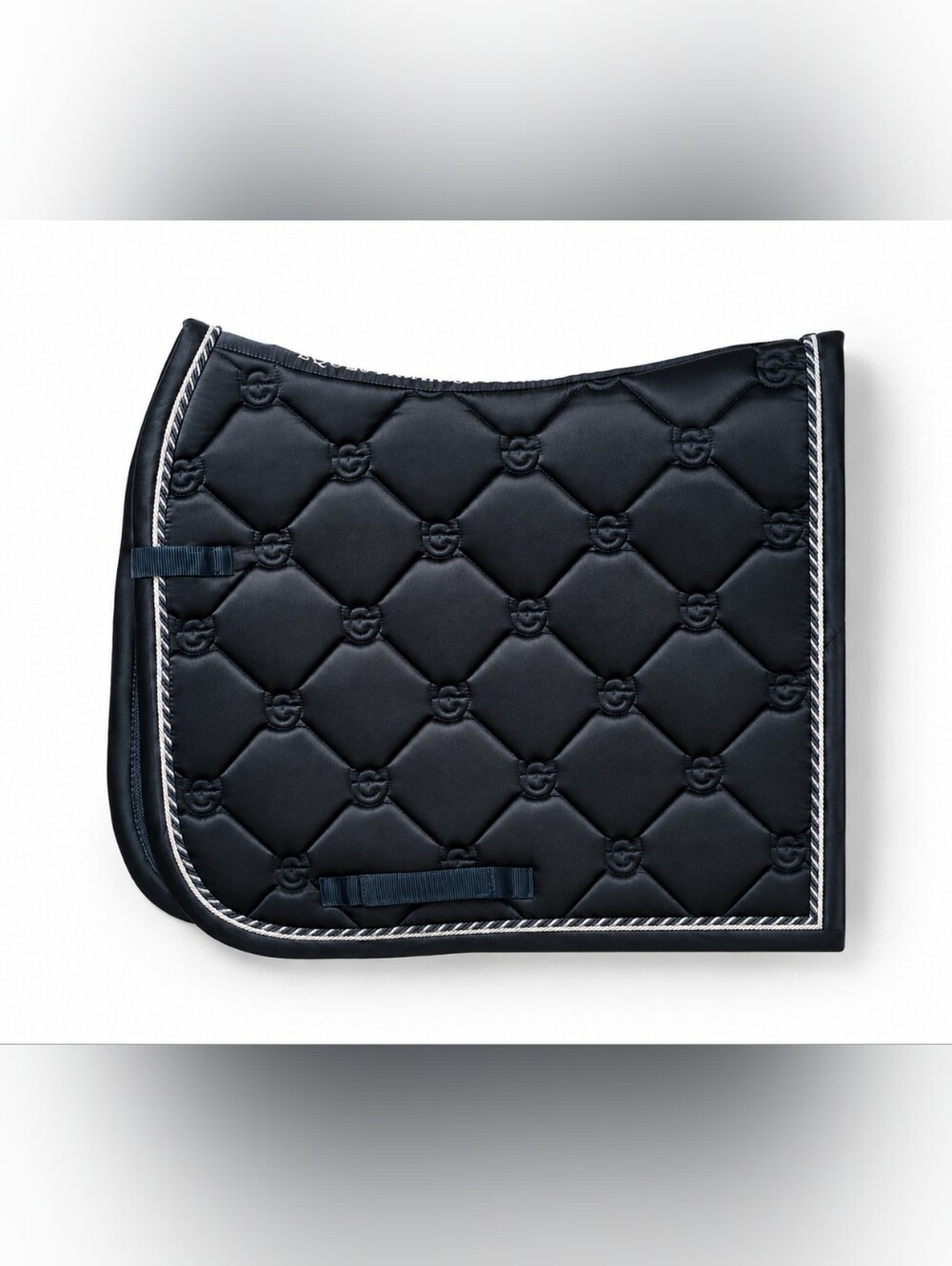 Equestrian Stockholm Dressage Saddle Pad, Midnight Blue Satin, EUC, Size 20x24